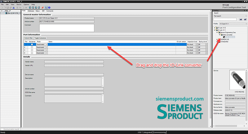 Adding IO-Link converter for configuration